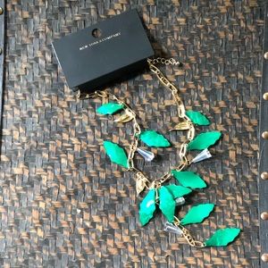 Green and gold New York & Co. Necklace